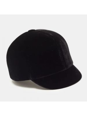 Aksamitna czapka Chanel Vintage czarna