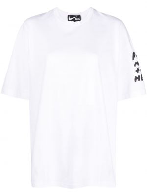 Тениска с принт Comme Des Garçons бяло