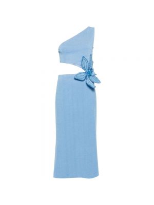 Niebieska sukienka midi Patbo