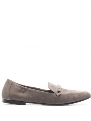 Ruskind loafers Brunello Cucinelli grå