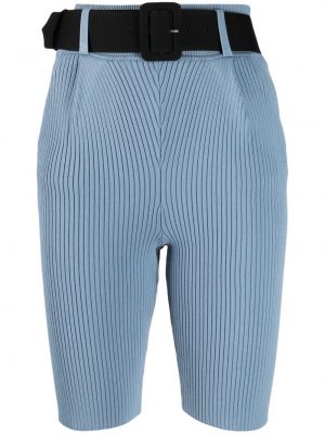 Pantalones cortos de cintura alta Self-portrait azul