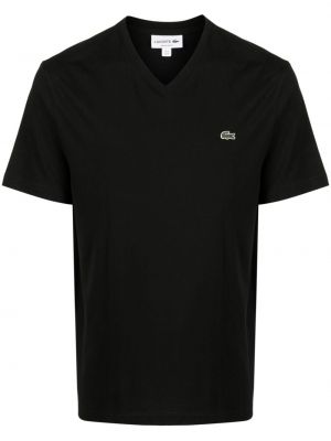 Marškinėliai v formos iškirpte Lacoste juoda