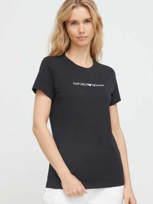 Koszulka bawełniana Emporio Armani Underwear czarna