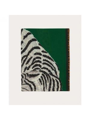 Bufanda de lana con estampado Inoui Editions verde