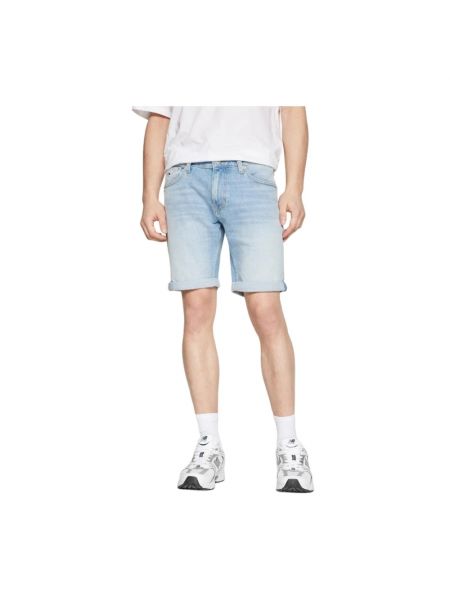 Shorts en jean slim Tommy Hilfiger bleu
