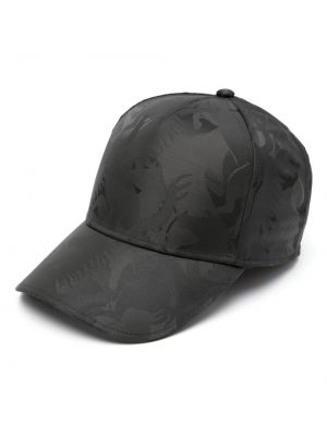 Raštuotas kepurė su snapeliu su abstrakčiu raštu Ferrari juoda
