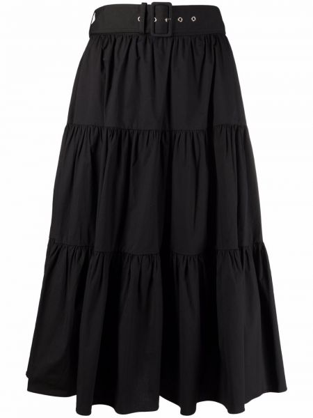 Falda midi con estampado Michael Michael Kors negro