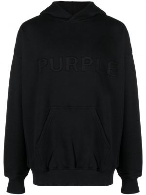 Pamut hímzett kapucnis melegítő felső Purple Brand