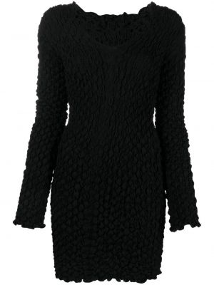 Pletena mini haljina s v-izrezom Mcq crna