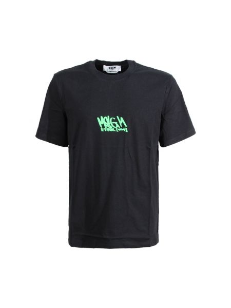 T-shirt mit print mit rundem ausschnitt Msgm schwarz