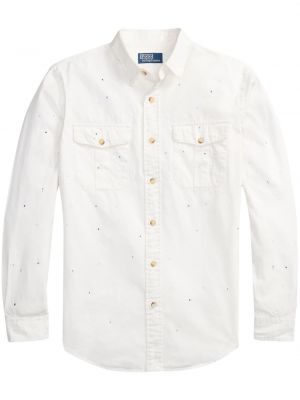 Bombažna polo majica z vezenjem z gumbi Polo Ralph Lauren