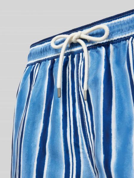 Pasek w paski Polo Ralph Lauren niebieski