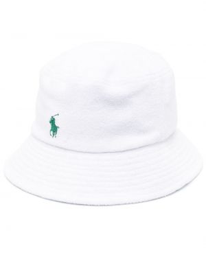 Haftowany kapelusz bawełniany Polo Ralph Lauren biały