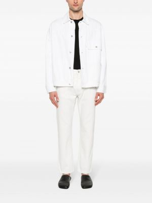 Straight fit džíny s nízkým pasem Studio Nicholson bílé