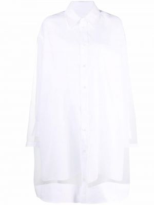 Vestido camisero con botones Maison Margiela blanco