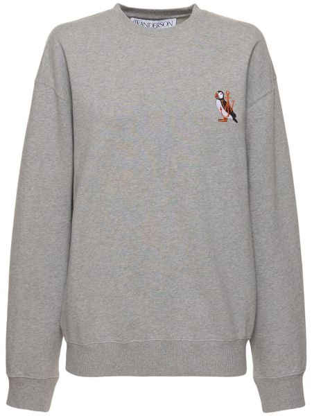 Trøje bomuld sweatshirt Jw Anderson grå