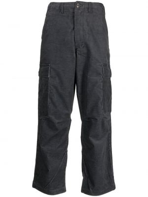 Manšestrové cargo kalhoty :chocoolate šedé
