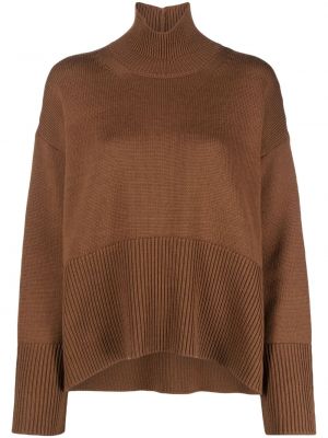 Sweter wełniany Dondup brązowy