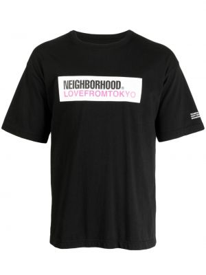 T-shirt con stampa Neighborhood nero