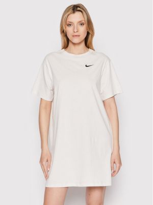 Oversize рокля Nike бежово