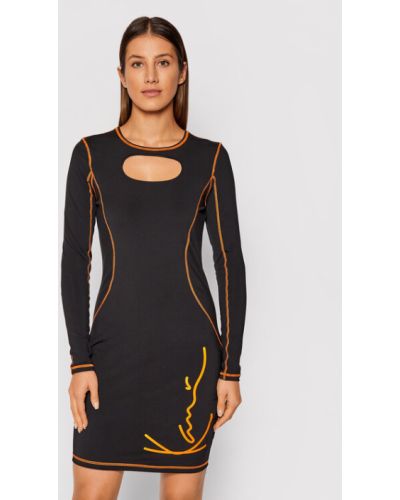 Karl Kani Hétköznapi ruha Signature Cutout 6160561 Fekete Slim Fit