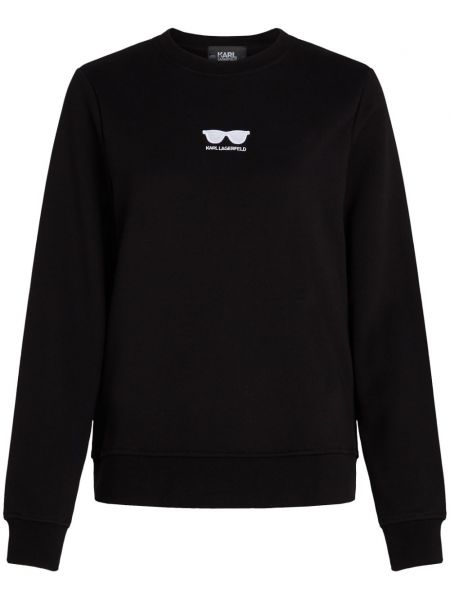 Broderet sweatshirt Karl Lagerfeld sort