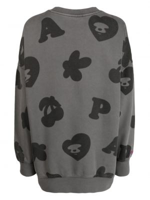 Sweatshirt mit rundem ausschnitt Aape By *a Bathing Ape® grau