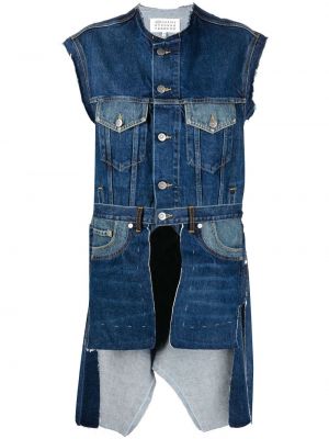 Kamizelka jeansowa asymetryczna Maison Margiela niebieska