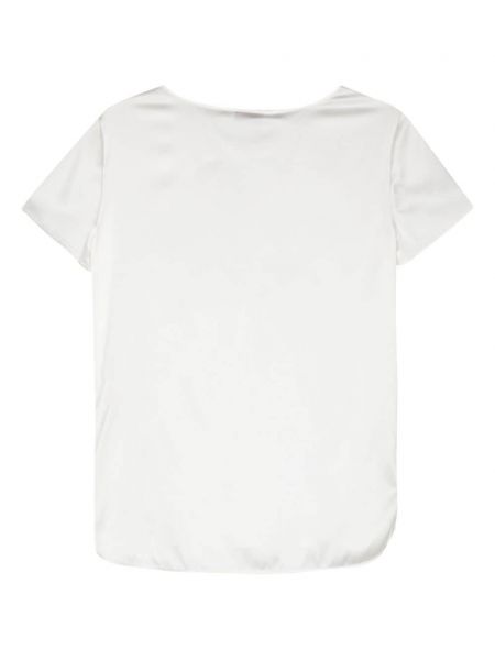 Saténové tričko Max Mara bílé