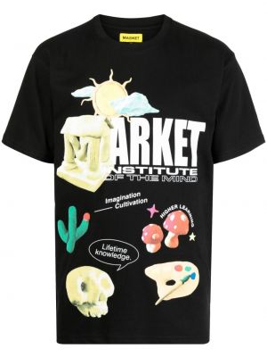 T-shirt aus baumwoll Market schwarz