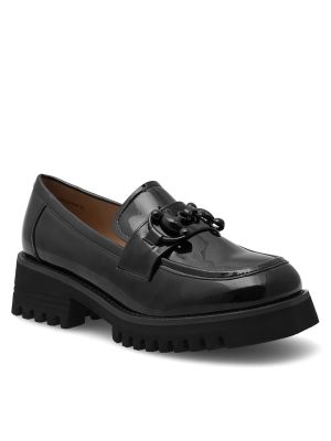 Czarne loafers Badura