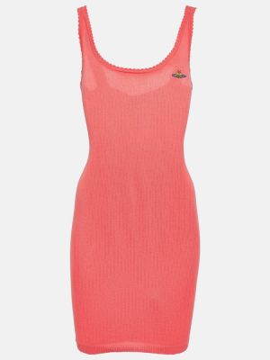 Βαμβακερή φόρεμα Vivienne Westwood ροζ