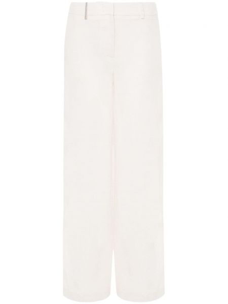 Λινό παντελόνι Peserico λευκό