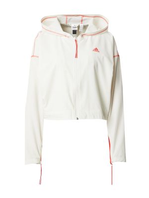 Ватиран елек с качулка Adidas Sportswear бяло