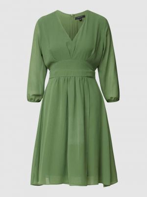 Sukienka midi z dekoltem w serek Comma zielona