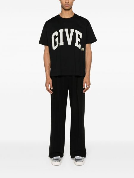 Kokvilnas t-krekls ar izšuvumiem Givenchy melns