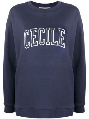 Trykt bomull sweatshirt être Cécile blå