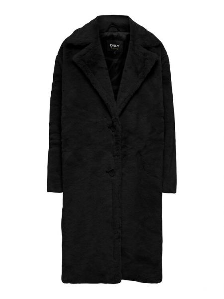 Manteau de fourrure large Only noir