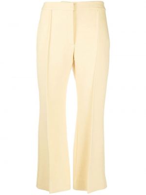 Pantaloni de lână Jil Sander galben
