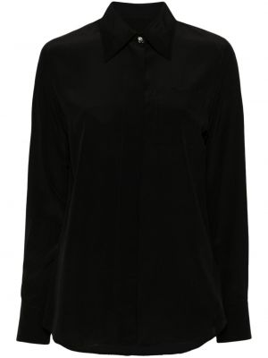 Chemise à boutons en soie Lanvin noir