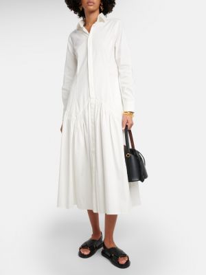 Хлопковое платье-рубашка Polo Ralph Lauren белое