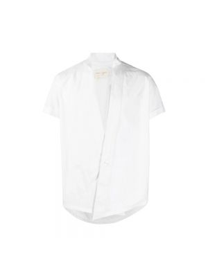 Biała koszula bawełniana z dekoltem w serek Greg Lauren