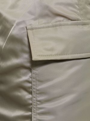 Plisovaná nylónová midi sukňa Sacai khaki