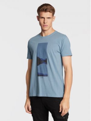T-shirt Solid bleu