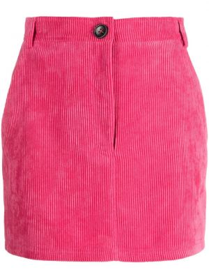 Manšestrové mini sukně Patrizia Pepe růžové