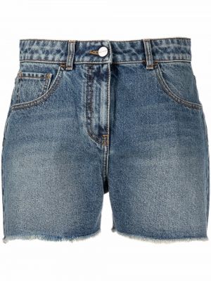 Shorts en jean brodeés Palm Angels bleu