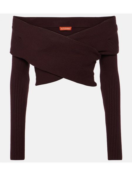 Maglione corto Altuzarra bordeaux