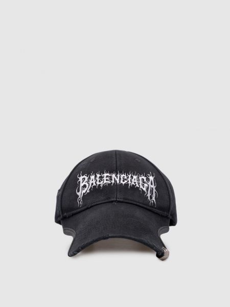 Вишита кепка Balenciaga чорна