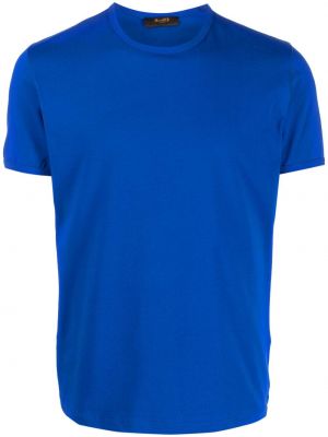 Bavlnené tričko Moorer modrá