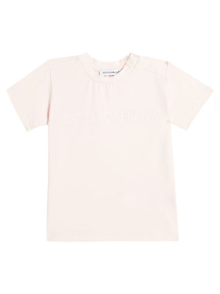 Trøje bomuld t-shirt for piger Dolce&gabbana Kids pink